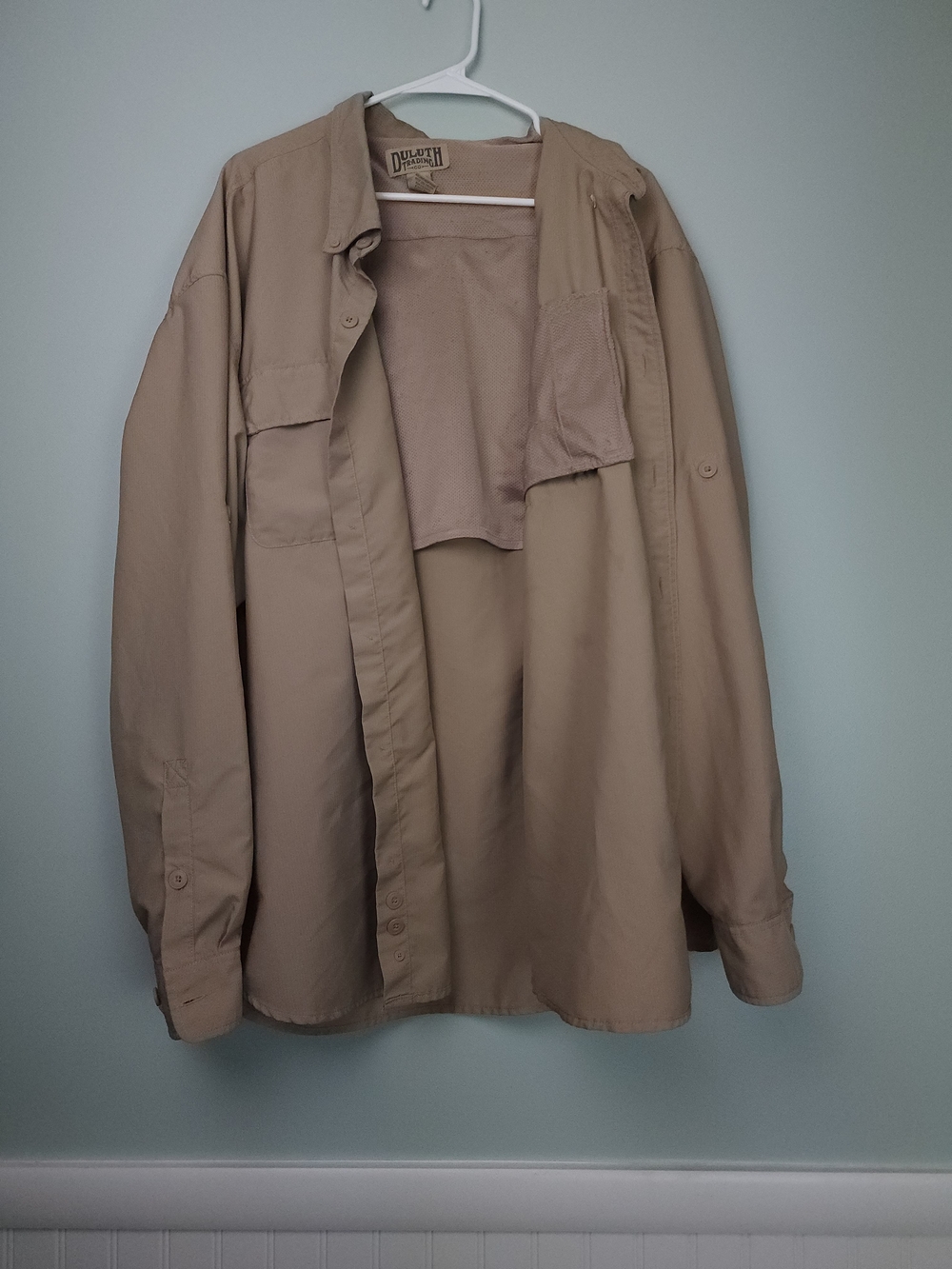 Duluth Trading Co Men's Khaki Field Shirt Jacket